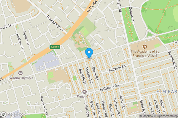 Map location for 174 Boaler Street, Kensington, Liverpool L6 6AD