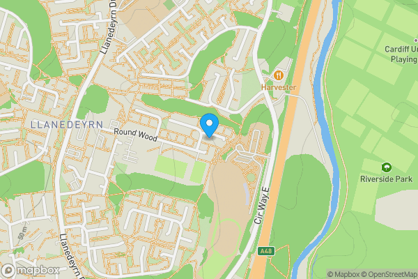 Map location for 119 and 119A Round Wood, Llanedeyrn, Cardiff, CF239PJ