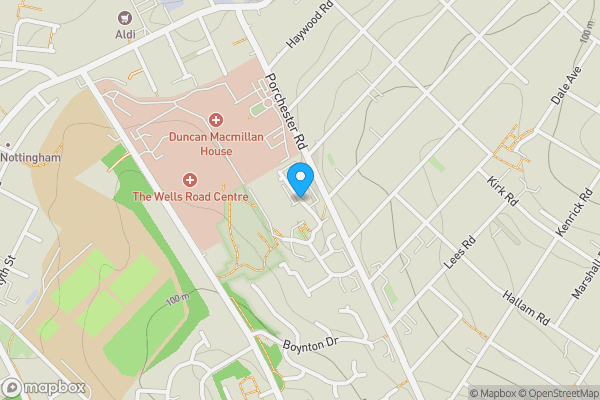 Map location for Ockbrook Drive, Nottingham, Nottinghamshire, NG3 6BR