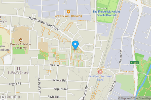 Map location for Flat 38 Kenneth Robbins House, Northumberland Park, Tottenham, London, N17 0QA