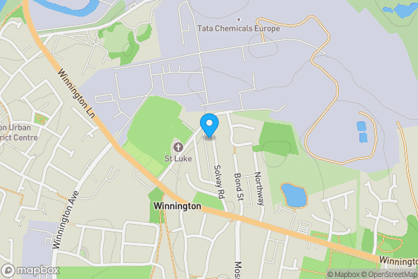 Map location for 58 Solvay Road, Northwich, Cheshire CW8 4DR