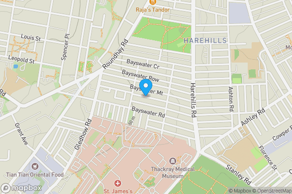 Map location for Bayswater Place, LEEDS, West Yorkshire, LS8 5LS