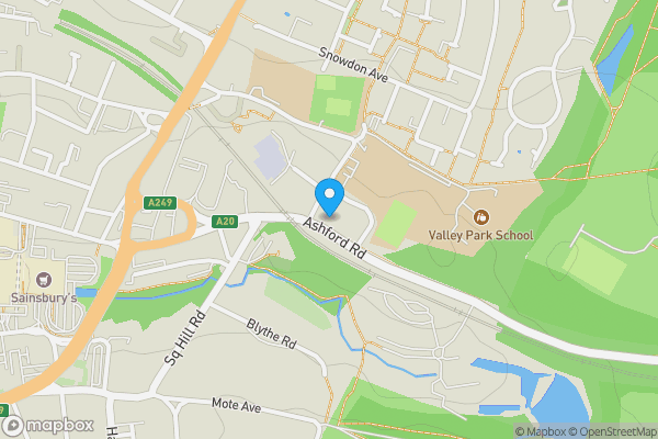 Map location for 35 Ashford Road, Maidstone, Kent, ME14 5DP