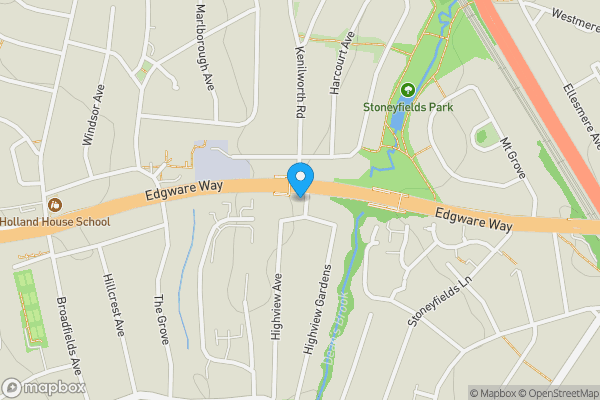 Map location for 91 Highview Avenue, Edgware, Middlesex, HA8 9TY