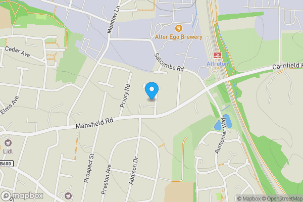 Map location for 5 Catherine Street, Alfreton, Derbyshire DE55 7JU