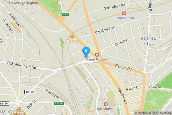 Map location for 40a Campbell Road, Brighton, BN1 4QD