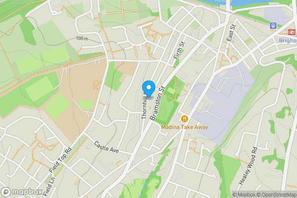 Map location for 123 Thornhill Road, Brighouse, West Yorkshire HD6 3AH