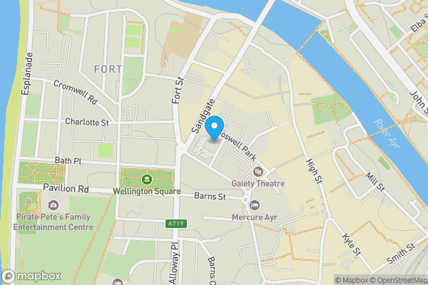 Map location for 4 Boswell Park, The Playhouse, Ayr, KA7 1NW