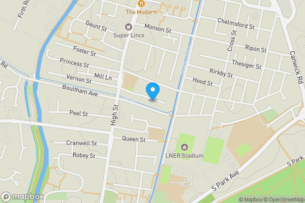 Map location for 39 Pennell Street, Lincoln, LN5 7TD