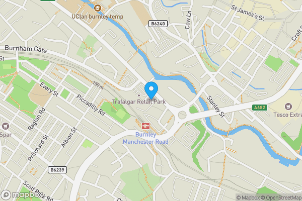 Map location for Escar Street, Burnley, Lancashire, BB11