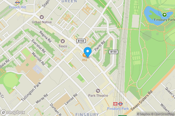 Map location for 53 Stroud Green Road, Finsbury Park, N4 3EF 