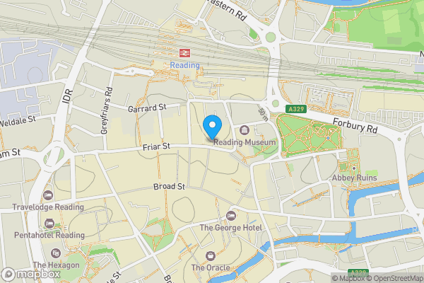 Map location for 11 Friar Street, Reading, Berkshire, RG1 1DB
