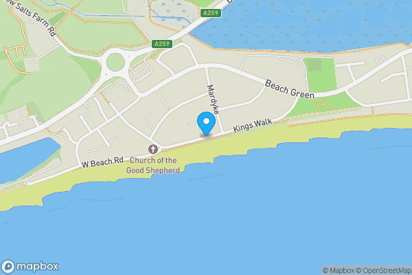 Map location for Kings Walk, Shoreham-by-sea, West Sussex, BN43 5LG
