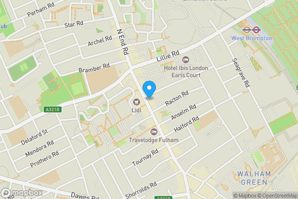 Map location for 357 North End Road, Fulham, London, SW6 1NW