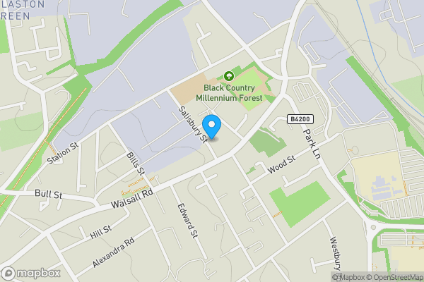 Map location for 1A Salisbury Street, Wednesbury WS10 8BQ