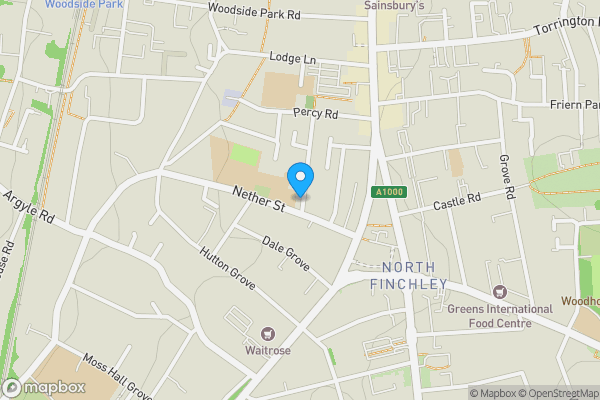 Map location for Flats 1- 5, 32 Nether Street, North Finchley, London, N12 7NL