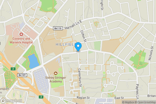 Map location for 18 Jesmond Road Hillfields, Coventry, West Midlands, CV1 5AQ