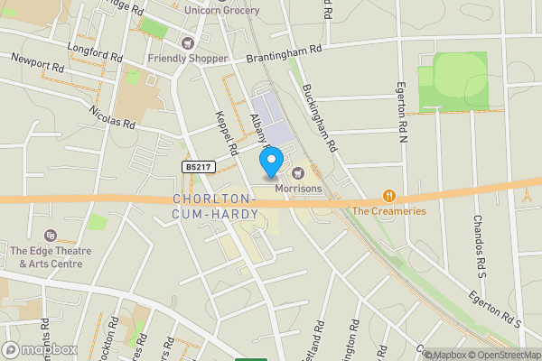 Map location for 3 Albany Road, Chorlton cum Hardy, Manchester, M21 0AY