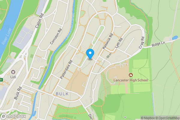 Map location for Thirlmere Court , Lancaster , Lancaster , LA1 3LQ