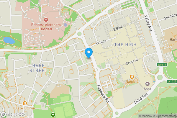 Map location for 6 Edmunds Tower, Harlow, Essex, CM19 4AD