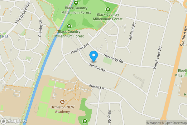 Map location for 88 Sandon Road, Wolverhampton, WV10 6EN