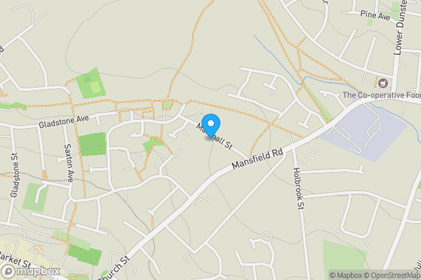 Map location for 24 Marshall Street, Heanor, Derbyshire, DE75 7AT