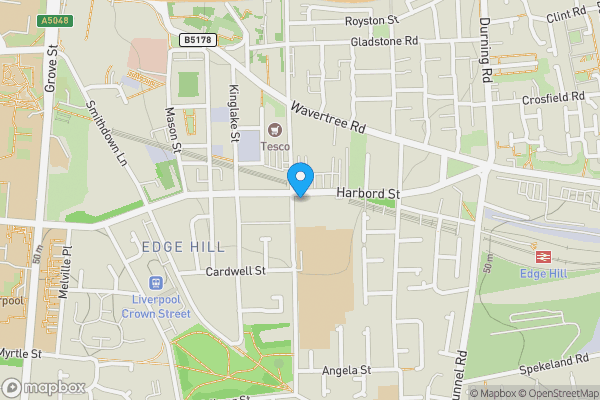 Map location for 3 Overbury Street, Edge Hill, Liverpool L7 3HJ