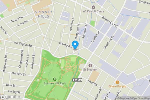 Map location for 2 Nottingham Road, Spinney Hill, Leicester, LE5 3TT