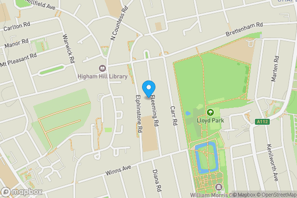 Map location for 27a Fleeming Road, Walthamstow, London E17 5ET
