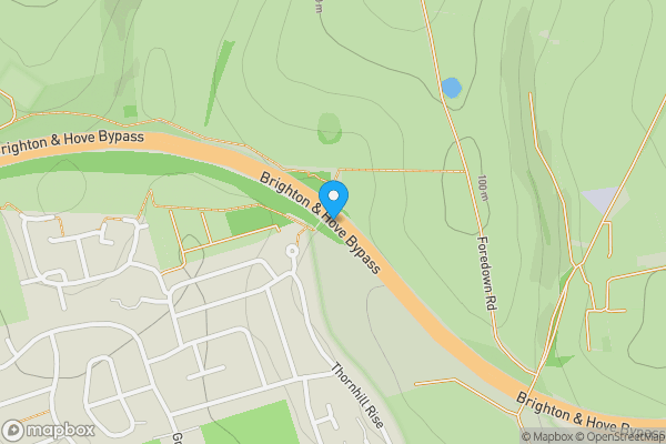 Map location for Plot 1, Land South of A27, Brighton and Hove, East Sussex BN41 2GR