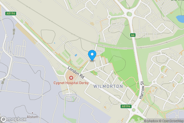 Map location for 23 Selborne Street, Derby, Derbyshire DE24 8WF