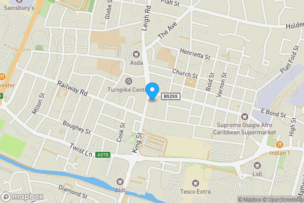 Map location for 23 Market Street, Leigh, Lancashire, WN7 1DR