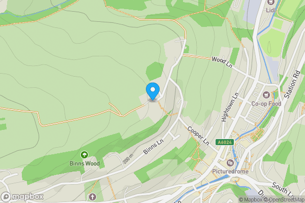 Map location for Hill Lane, Holmfirth, HD9 3BN