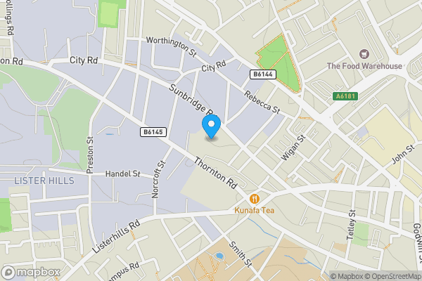 Map location for 317 Collonnade Sunbridge Road Bradford, BD1 2HQ