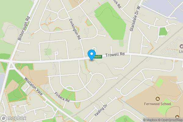 Map location for 201 Trowell Road, NOTTINGHAM, NG8 2EN
