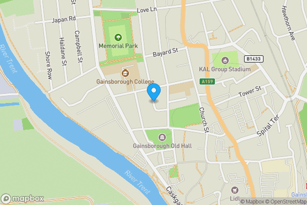Map location for Cecil Street, GAINSBOROUGH, Lincolnshire, DN21 2LQ