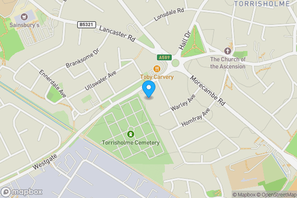 Map location for 20 Westgate, Morecambe, Lancashire LA3 3LN