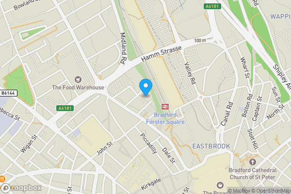 Map location for Apartment 54 Stone Gate House, Stone Street, Bradford, West Yorkshire, BD1 4QF
