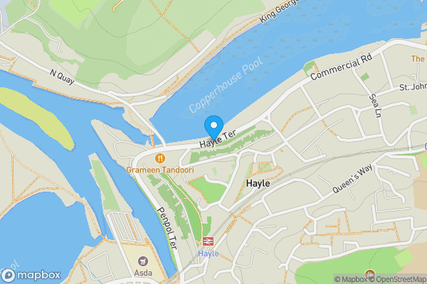 Map location for Hayle Terrace, HAYLE, Cornwall, TR27 4BT