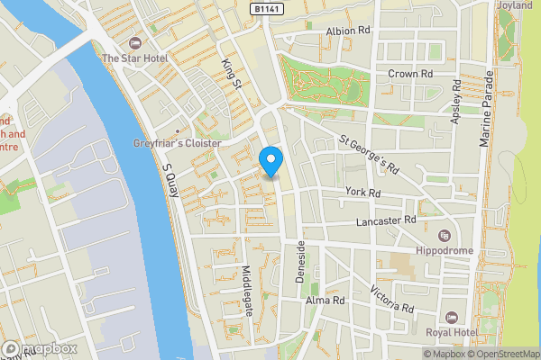 Map location for 132 King Street, Great Yarmouth, Norfolk NR30 2PQ