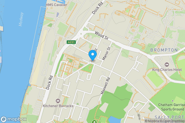 Map location for 1 High Street Brompton, Gillingham, Kent, ME7 5AA