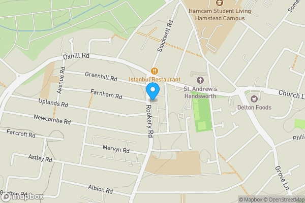 Map location for 270 , Rookery Road , Handsworth, West Midlands B21 9QG