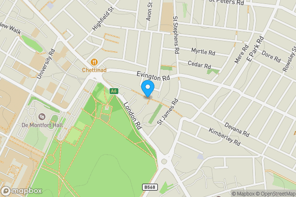 Map location for 1 Oxford Avenue, Leicester, Leicestershire LE2 1HP