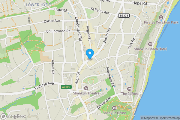 Map location for The Yarborough Arcade, 10 High Street, Shanklin, PO37 6LB