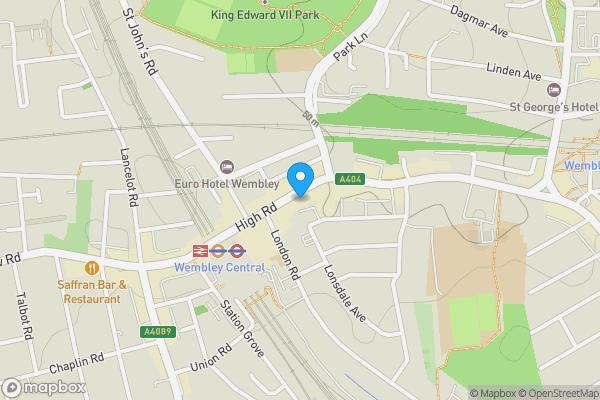 Map location for Halifax Bank, 427 High Road Wembley London HA9 7AB