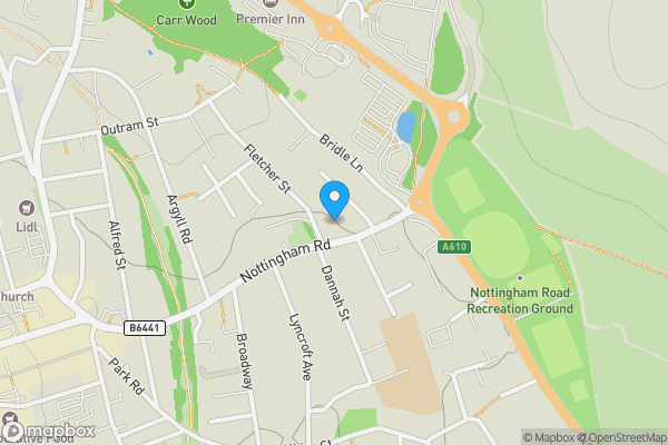 Map location for The Cottage, Nottingham Road, Codnor Gate, Ripley DE5 3JX