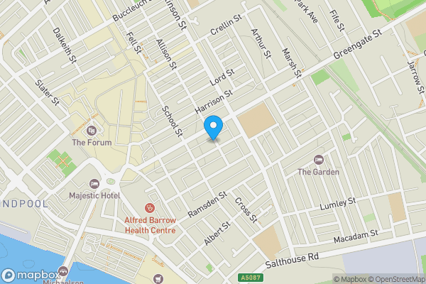 Map location for The White Lion, 46 Mount Pleasant, Barrow-In-Furness LA14 2DQ