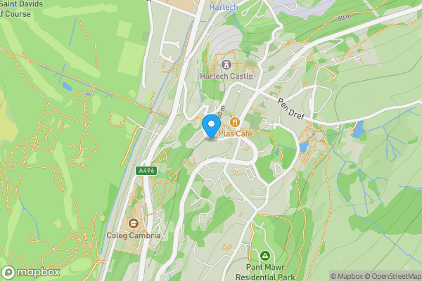 Map location for Tryfer Terrace, Harlech, Gwynedd, LL46 2YR