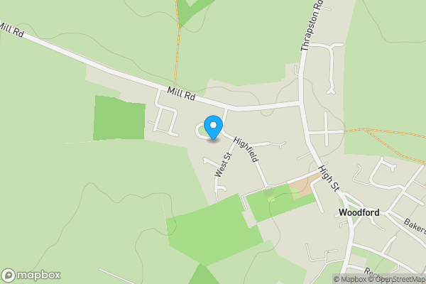 Map location for 38 Highfield, Woodford, Kettering, NN14 4HD