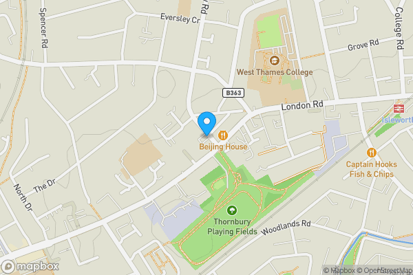 Map location for 2 Thornbury Road, Isleworth TW7 4HG